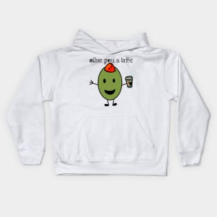 Olive You A Latte Kids Hoodie